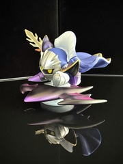 Imagen de la vista frontal del amiibo. Tomada por Masahiro Sakurai [1], director de Kirby Air Riders.