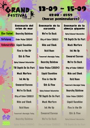 Lista oficial compartida por Nintendo España de los conciertos durante el crepúsculo colorido.