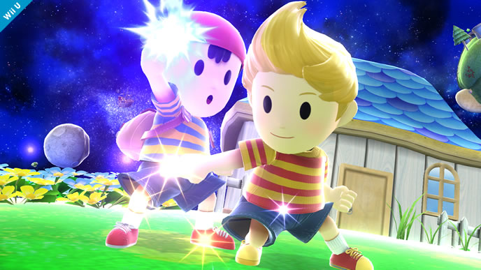 Archivo:Ness y Lucas en Galaxia de Mario SSB4 (Wii U).jpg