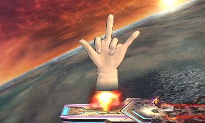 Archivo:Crazy Hand Cohete (1) SSB4 (3DS).JPG