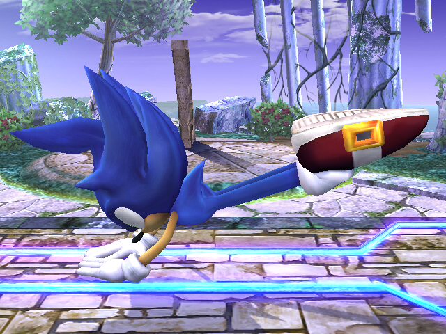 Archivo:Ataque fuerte lateral Sonic SSBB.jpg