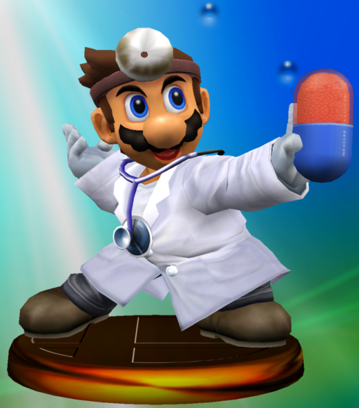 Archivo:Trofeo de Dr. Mario (Smash 1) SSBM.png