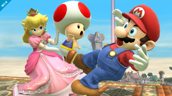 Archivo:Peach usando a Toad en Super Smash Bros. (Wii U).jpg