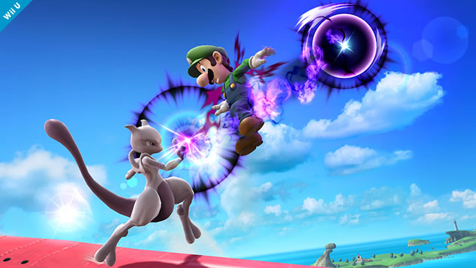 Archivo:Mewtwo y Luigi en Pilotwings SSB4 (Wii U).jpg