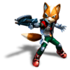 Archivo:Pegatina Fox Star Fox Assault SSBB.png