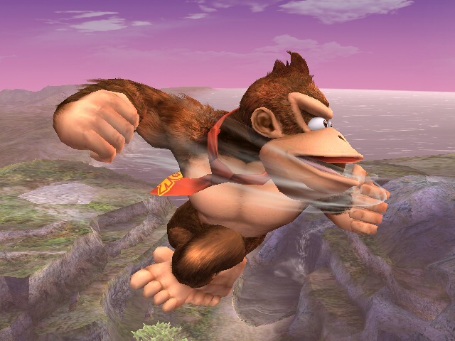 Archivo:Ataque aéreo normal Donkey Kong SSBB.jpg