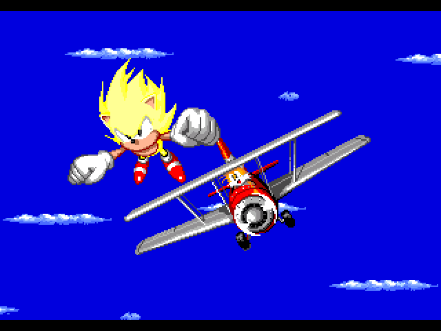 Archivo:Super Sonic en Sonic the Hedgehog 2.png