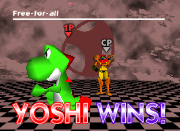 Archivo:Pose de victoria de Yoshi (2-1) SSB.png