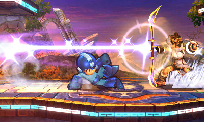 Archivo:Mega Man y Pit en Campo de Batalla SSB4 (3DS).jpg