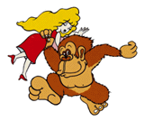 Archivo:Pegatina de Donkey Kong y Pauline SSBB.png