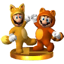 Archivo:Trofeo de Mario tanuki y Luigi kitsune SSB4 (3DS).png