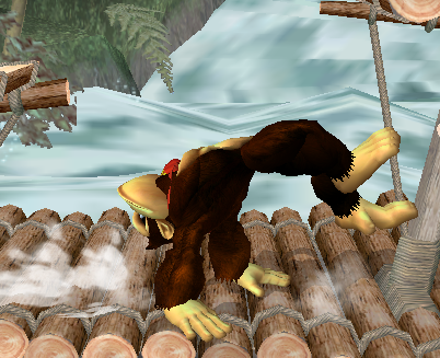 Archivo:Ataque de recuperación de cara hacia arriba de Donkey Kong (2) SSBM.png