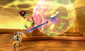 Archivo:Pit atacando a un Maiva en Kid Icarus Uprising.jpg