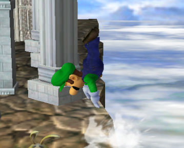 Archivo:Luigi usando salto de recuperación 1 SSBM.png