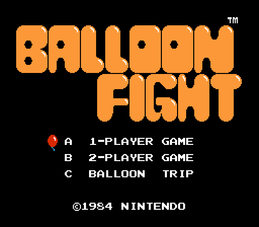 Archivo:Pantalla de titulo de Balloon Fight.png