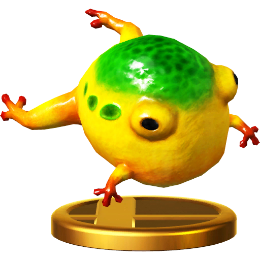 Archivo:Trofeo de Sapo gigante amarillo SSB4 (Wii U ).png