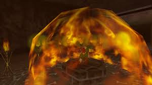 Archivo:Link usando el fuego de Din en The Legend of Zelda Ocarina of Time.jpg