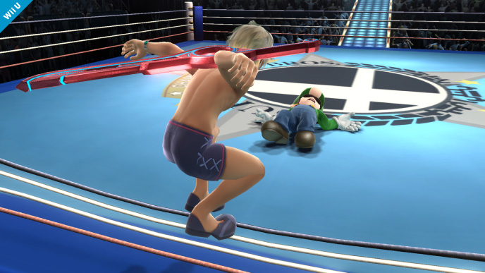 Archivo:Shulk y Luigi en el Cuadrilatero SSB4 (Wii U.jpg