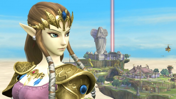 Archivo:Zelda mirando hacia atrás en Altárea SSB4 (Wii U).jpg