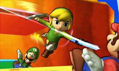 Archivo:Toon Link, Mario y Luigi en un escenario desconocido SSB4 (3DS).jpg
