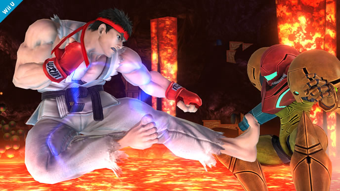 Archivo:Ryu y Samus en Norfair SSB4 (Wii U).jpg