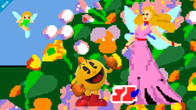Archivo:Pac-Man en un escenario desconocido SSB4 (Wii U).jpg