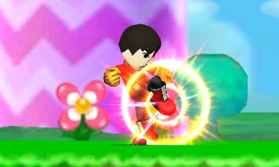 Archivo:Karateka Mii usando Patada explosiva SSB4 (3DS) (1).JPG