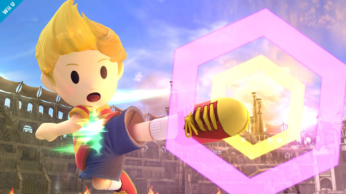 Archivo:Lucas usando su ataque aéreo en el Coliseo SSB4 (Wii U).jpg