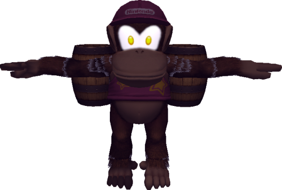 Archivo:Pose T Diddy Kong Falso (SSBB).png
