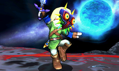 Archivo:Espadachín Mii con el traje de Link y la Máscara de Majora en Destino Final SSB4 (3DS).jpg