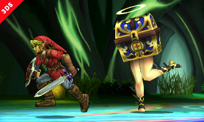 Archivo:Cofremina persiguiendo a Link en la Smashventura SSB4 (3DS).jpg