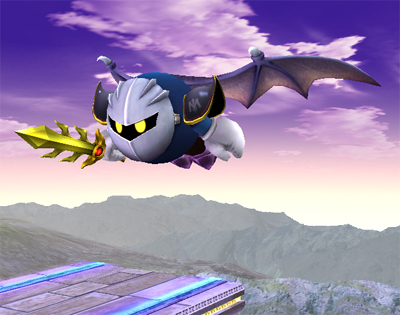 Archivo:Meta Knight volando tras Lanzadera SSBB.jpg