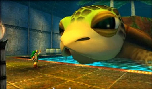 Archivo:Link y la tortuga en The Legend of Zelda Majora's Mask 3D.jpg