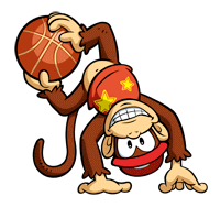 Pegatina de Diddy Kong en Mario Slam Basketball SSBB.png