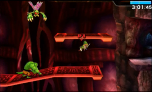 Archivo:Toon Link junto a un Reo en el Smashventura SSB4 (3DS).png