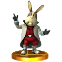 Archivo:Trofeo de Peppy Hare SSB4 (3DS).png