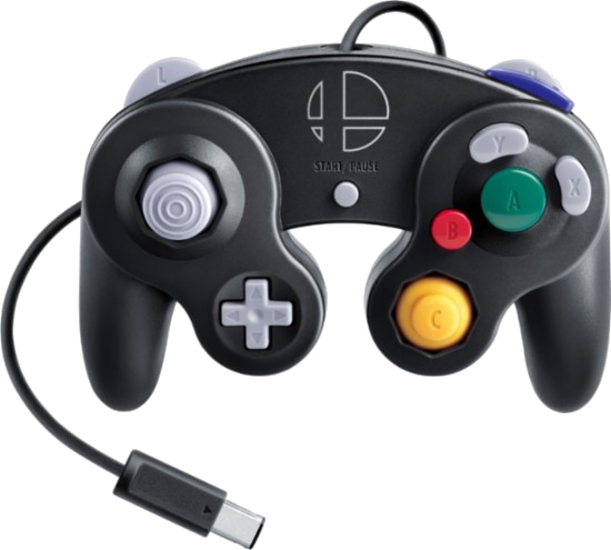 Archivo:Mando de Nintendo GameCube especial de Super Smash Bros. Ultimate.png
