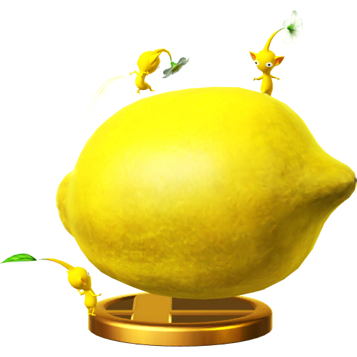 Archivo:Trofeo de Pikmin amarillo SSB4 (Wii U ).png