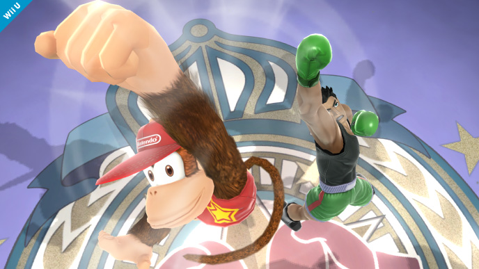 Archivo:Diddy Kong y Little Mac en el Ring de boxeo SSB4 (Wii U).jpg