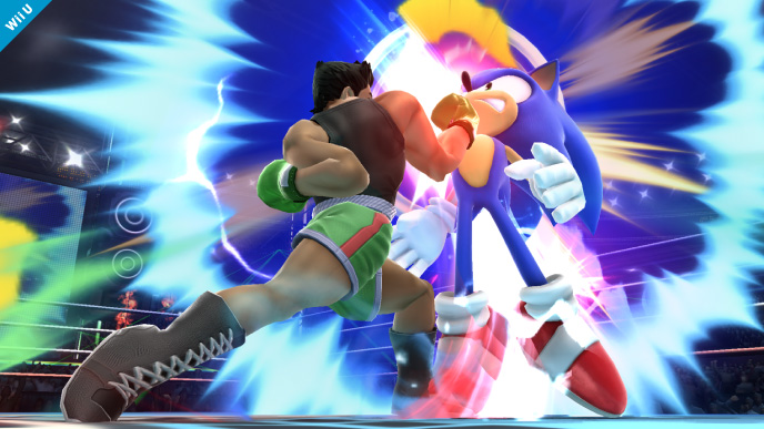 Archivo:Little Mac golpeando a Sonic SSB4 (Wii U).png