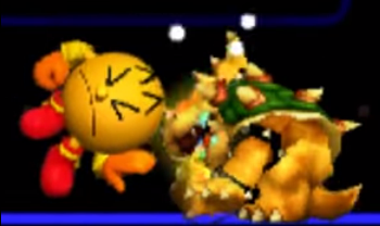 Archivo:Pac-Man Usando Su Golpiza Contra Bowser SSB 3DS.png