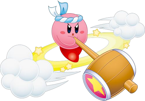 Archivo:Kirby usando Trompo Martillo en Kirby ¡Roedores al Ataque!.png