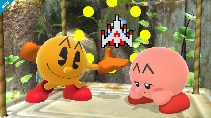 Archivo:Pac-Man y Kirby en Vergel de la esperanza SSB4 (Wii U).jpg