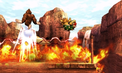 Archivo:Bowser y Donkey Kong siendo afectados por el ataque de Koume SSB4 (3DS).jpg