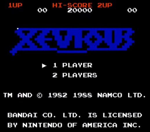 Archivo:Pantalla de titulo de Xevious (NES).jpg