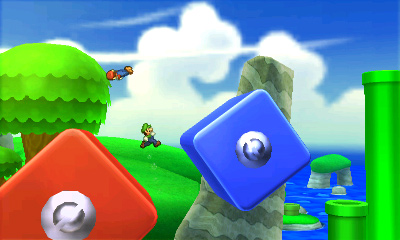 Archivo:Mario y Luigi en el escenario Super Mario 3D Land SSB4 (3DS).jpg
