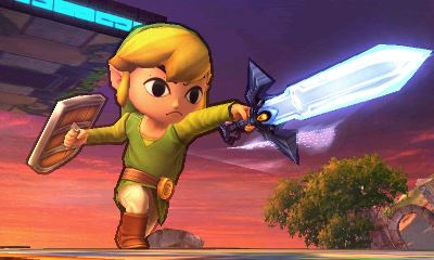 Archivo:Toon Link usando la espada maestra en el Campo de Batalla SSB4 (3DS).jpg