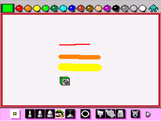 Archivo:Tres colores diferentes usados en Mario Paint.png