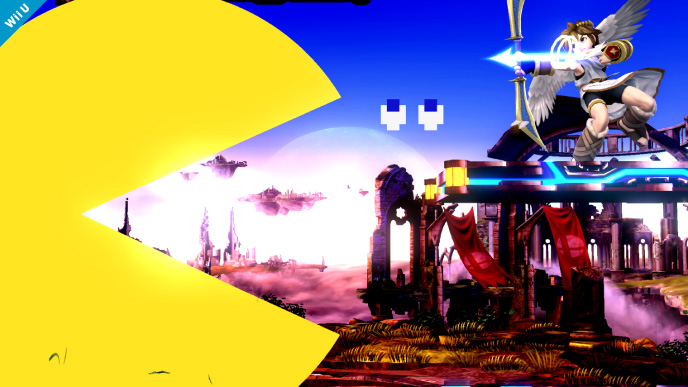 Archivo:Pac-Man usando su Smash Final en el Campo de Batalla SSB4 (Wii U).jpg
