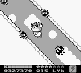 Kirby pasando por varios Gordos en Kirby Dream Land 2.PNG